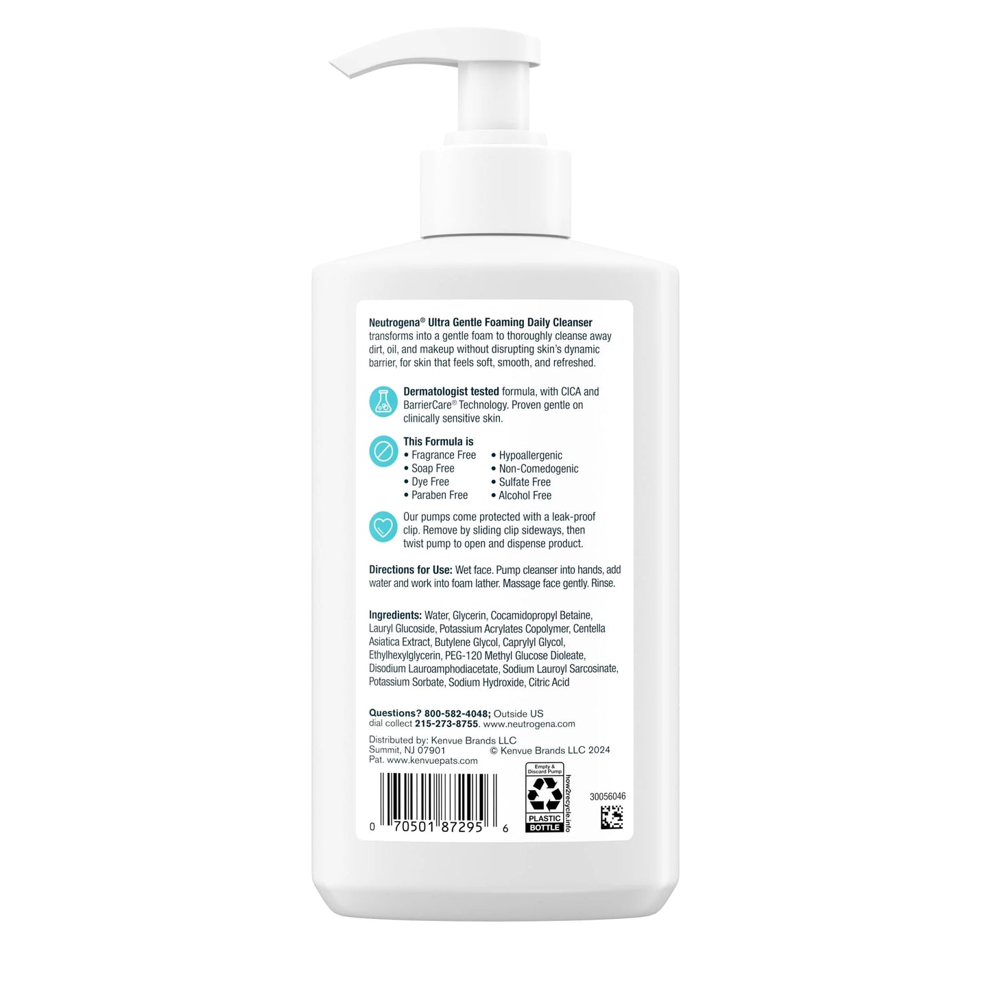 (2 Pack)  Ultra Gentle Foaming Facial Cleanser, Daily Face Wash, 12 Fl. Oz
