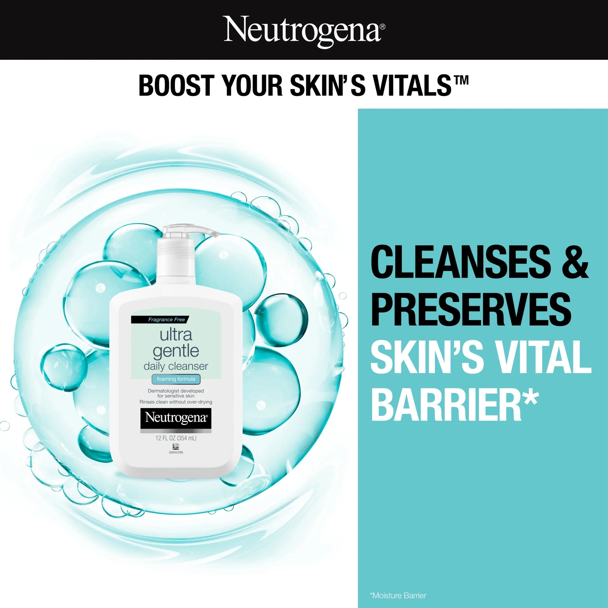 (2 Pack)  Ultra Gentle Foaming Facial Cleanser, Daily Face Wash, 12 Fl. Oz