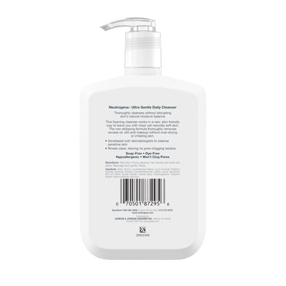 (2 Pack)  Ultra Gentle Foaming Facial Cleanser, Daily Face Wash, 12 Fl. Oz