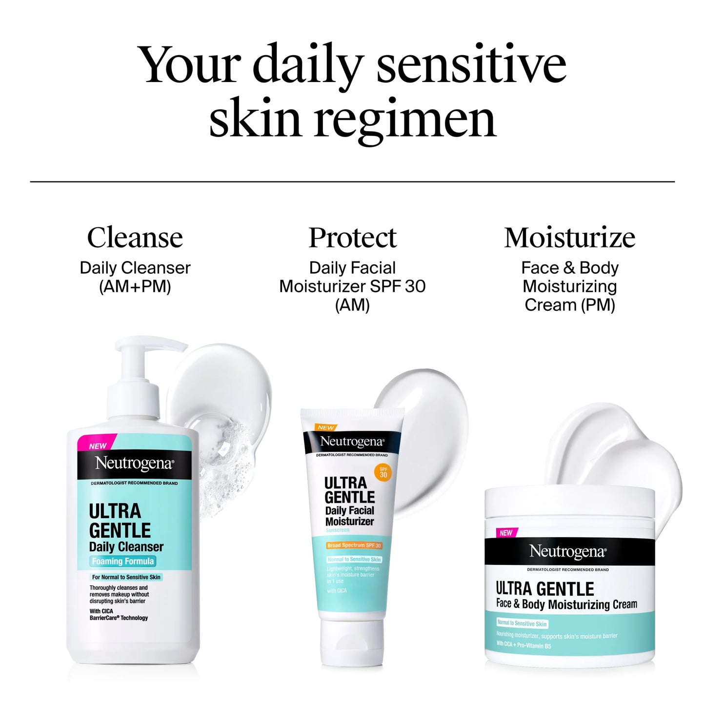 (2 Pack)  Ultra Gentle Foaming Facial Cleanser, Daily Face Wash, 12 Fl. Oz