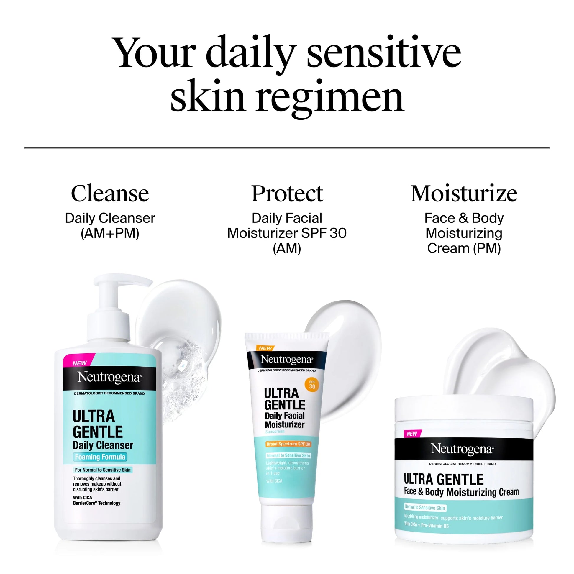 (2 Pack)  Ultra Gentle Foaming Facial Cleanser, Daily Face Wash, 12 Fl. Oz