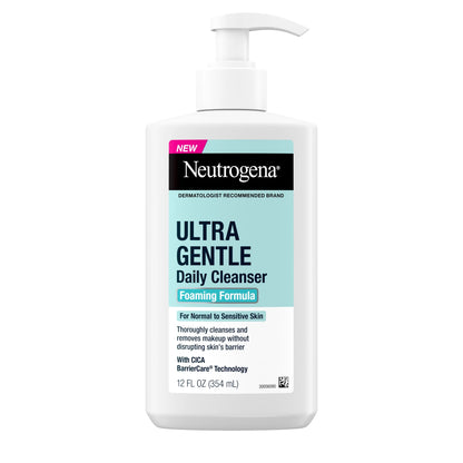 (2 Pack)  Ultra Gentle Foaming Facial Cleanser, Daily Face Wash, 12 Fl. Oz