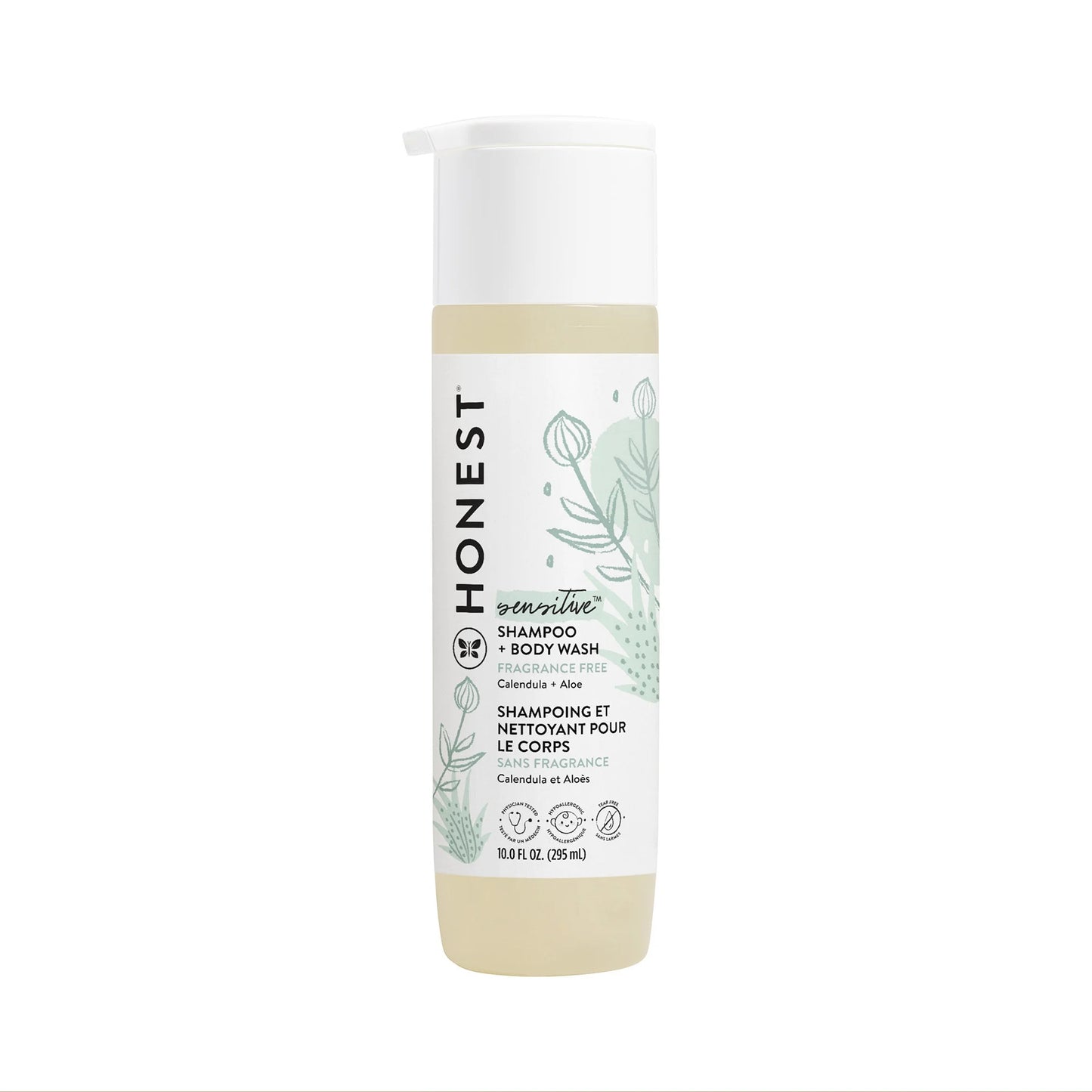 The  Company Sensitive 2-In-1 Shampoo and Body Wash, Fragrance Free, 10 Fl Oz